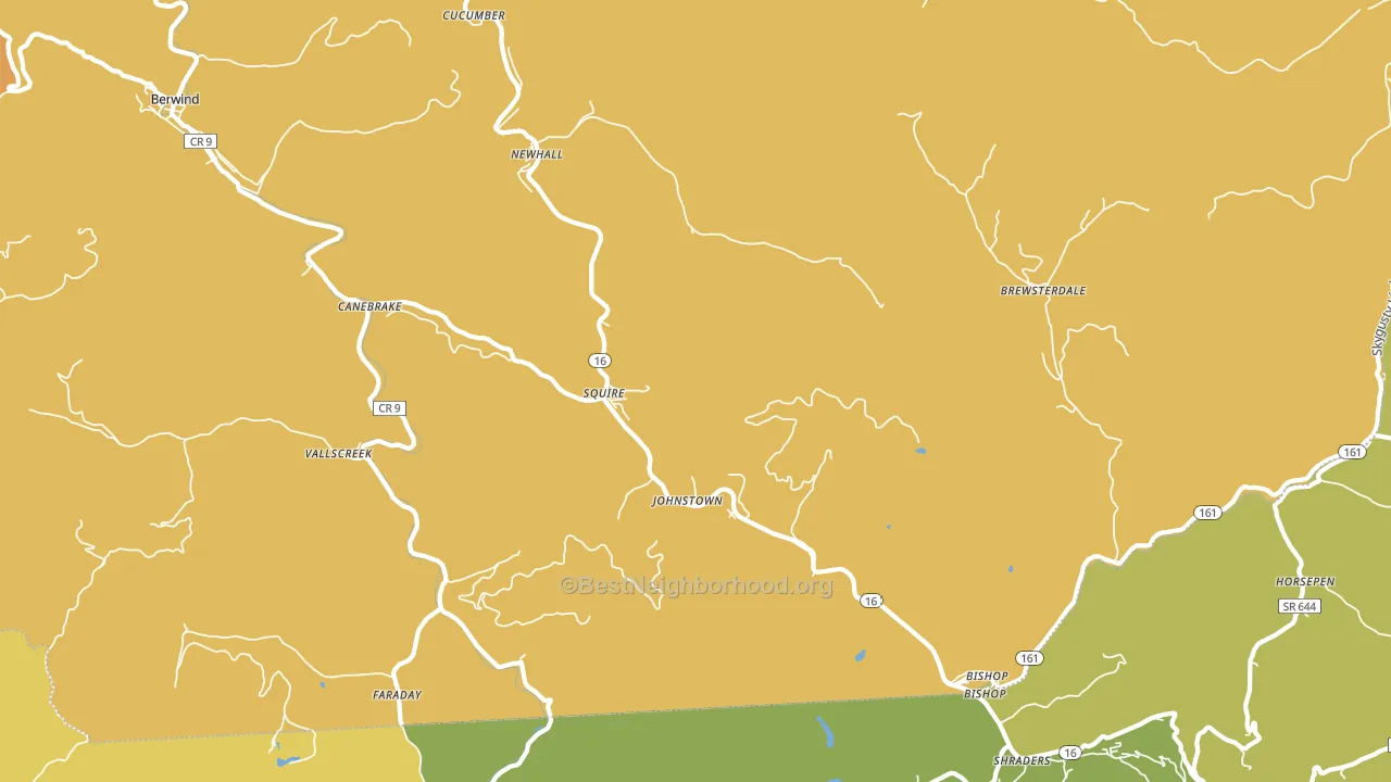 24884, WV block-group voter-turnout map