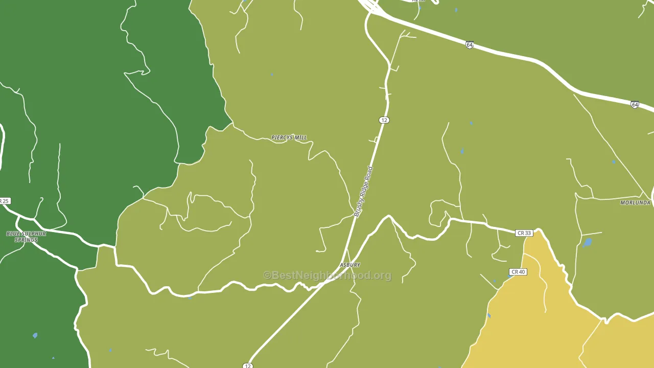 24916, WV block-group voter-turnout map