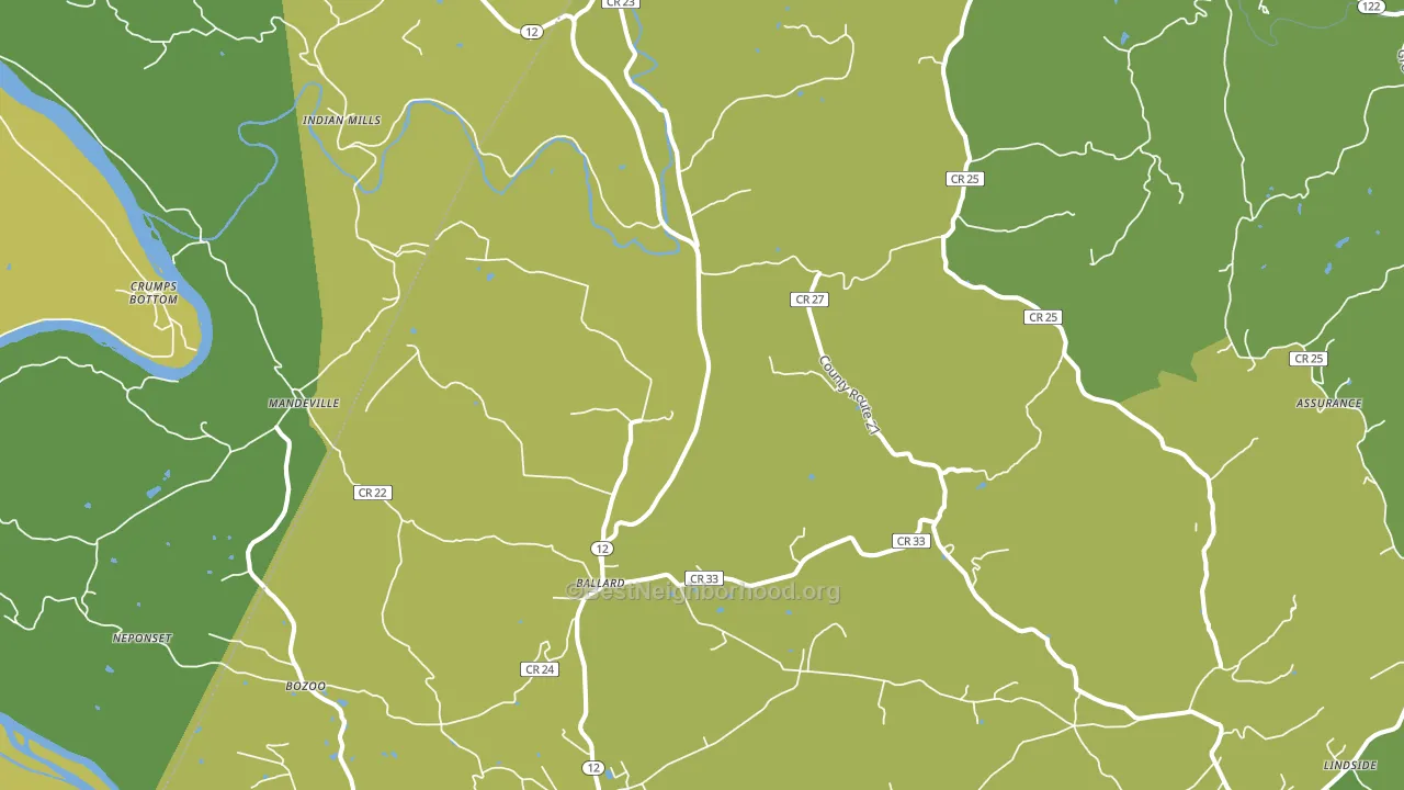 24918, WV block-group voter-turnout map