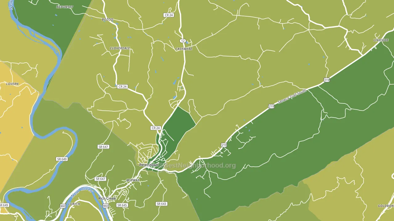 24963, WV block-group voter-turnout map