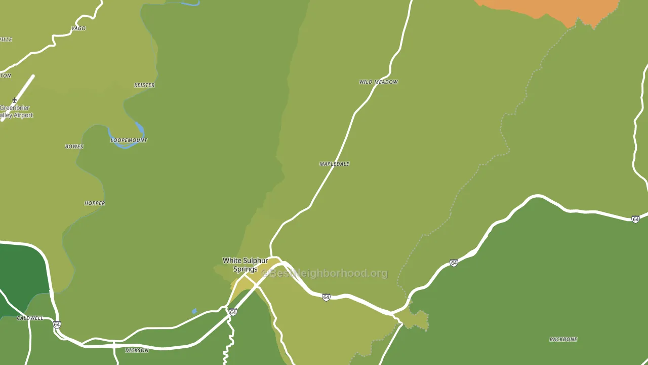 24986, WV block-group voter-turnout map