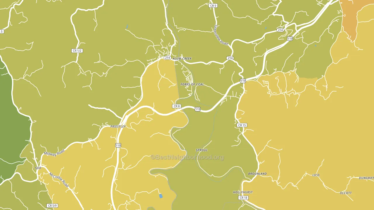 25003, WV block-group voter-turnout map