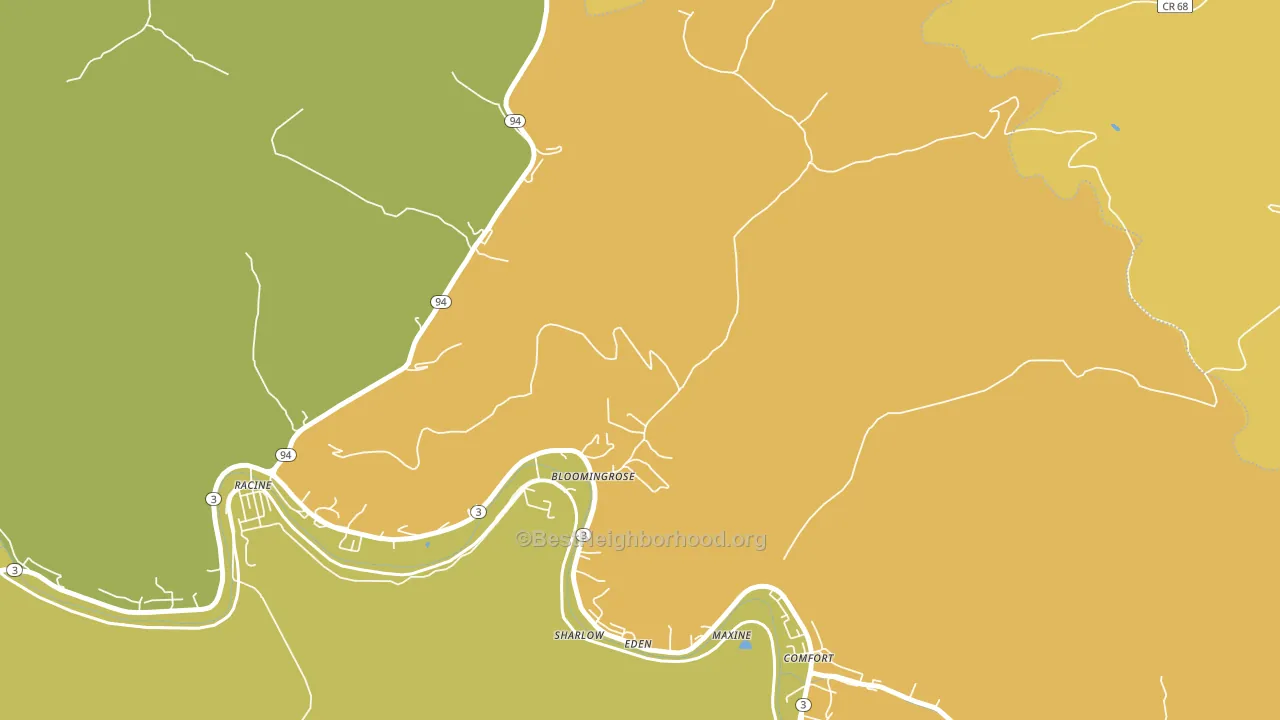 25024, WV block-group voter-turnout map