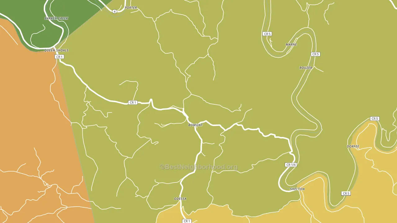 25030, WV block-group voter-turnout map