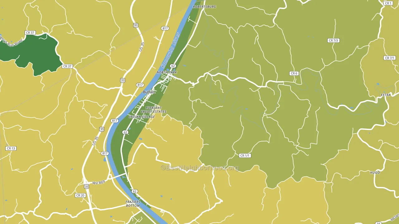 25033, WV block-group voter-turnout map