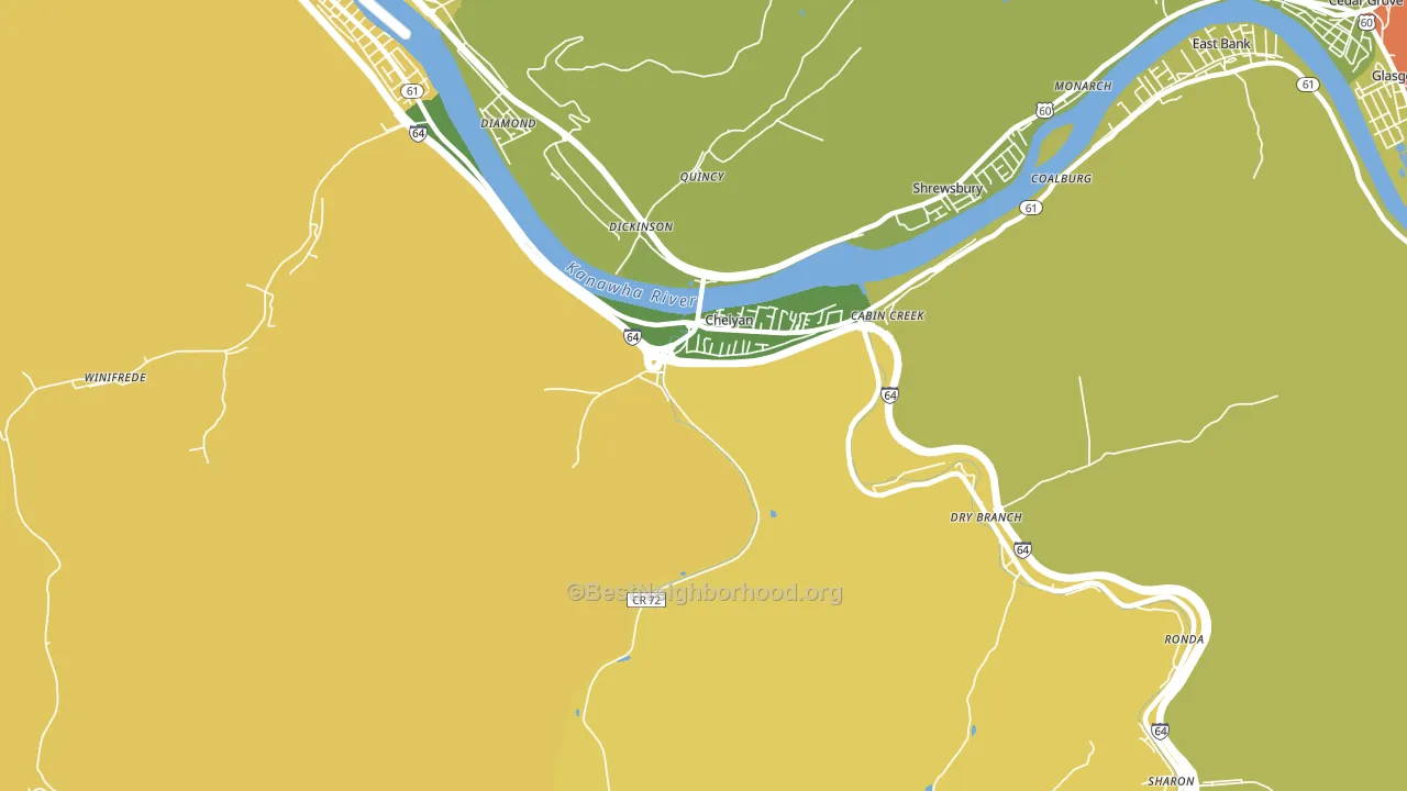 25035, WV block-group voter-turnout map