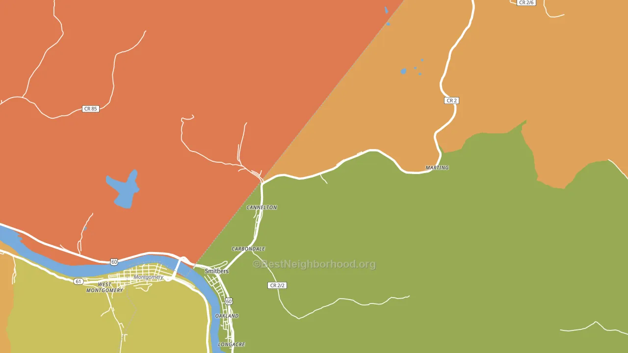 25036, WV block-group voter-turnout map