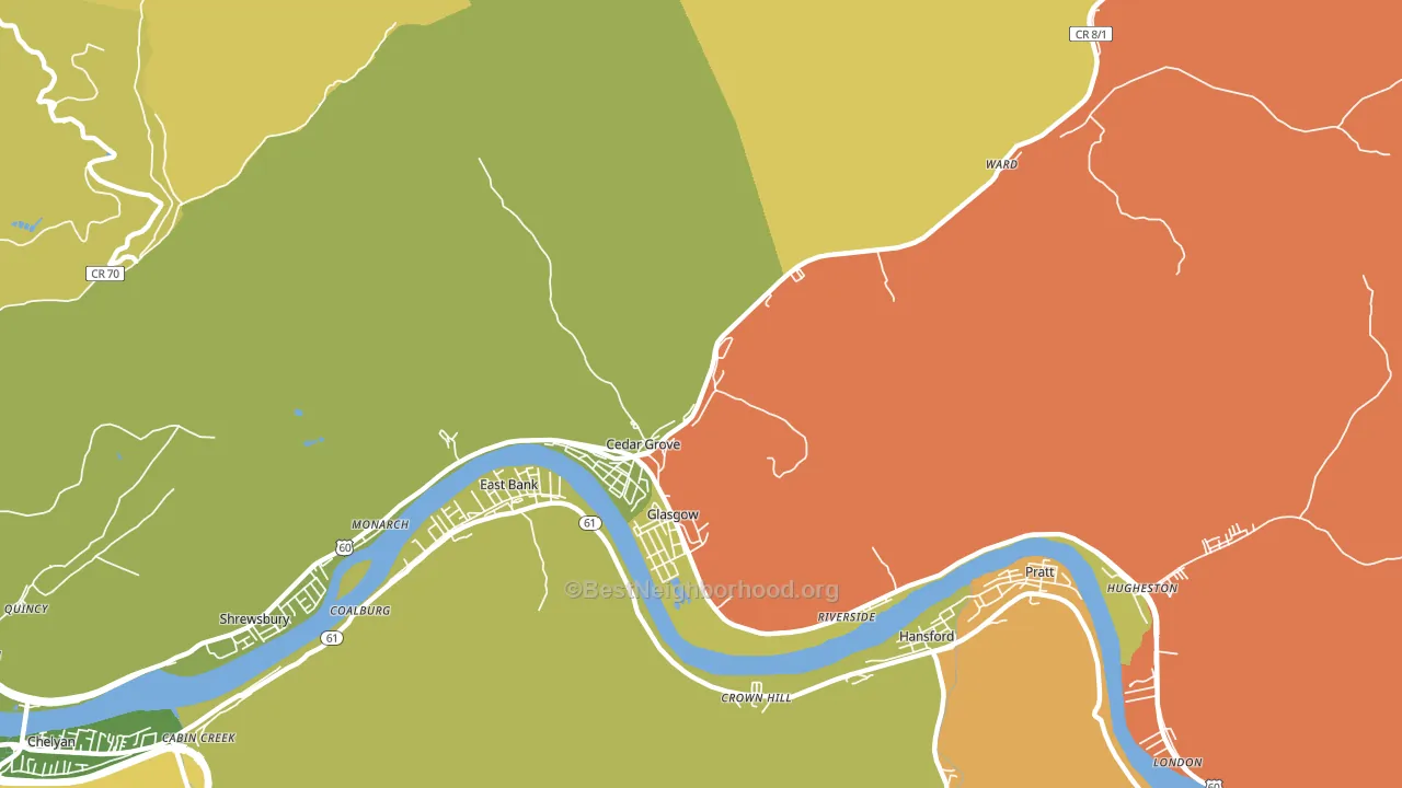 25039, WV block-group voter-turnout map