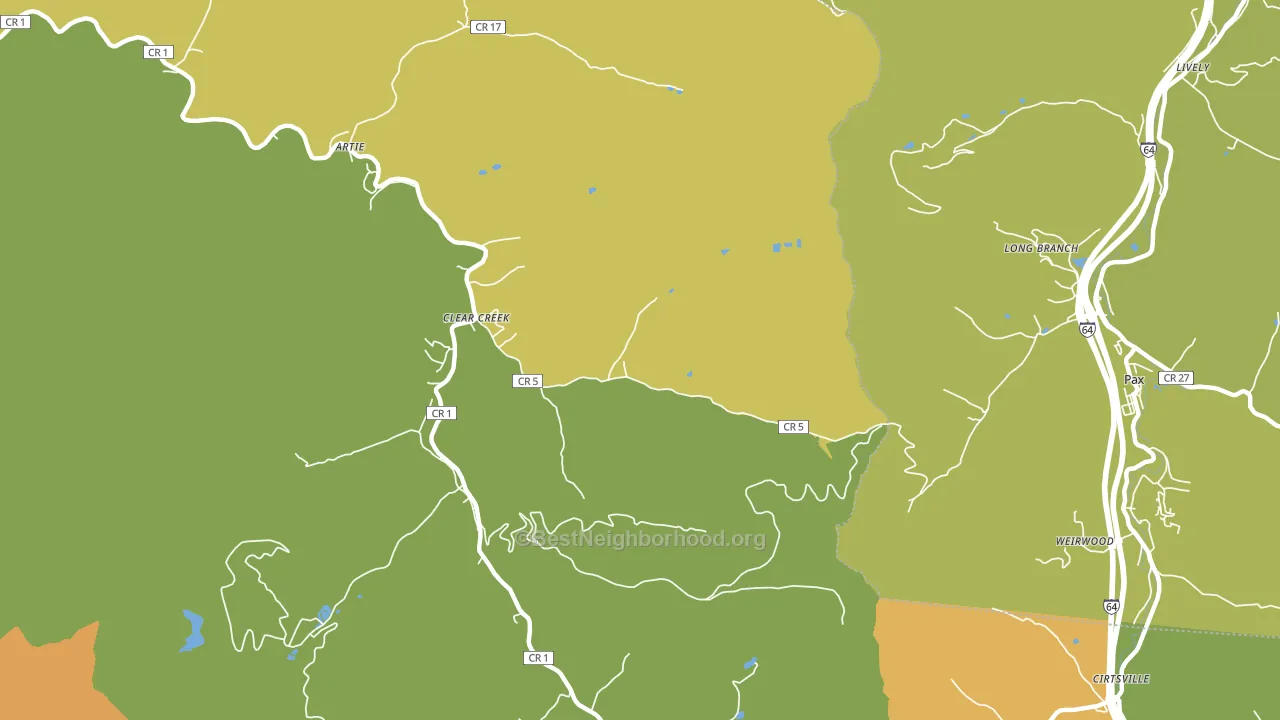 25044, WV block-group voter-turnout map