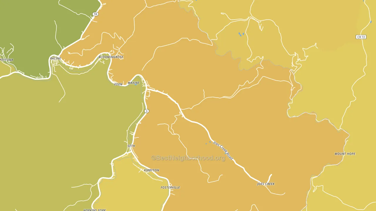 25049, WV block-group voter-turnout map