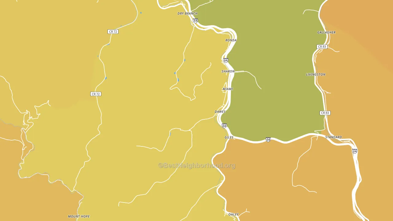25054, WV block-group voter-turnout map