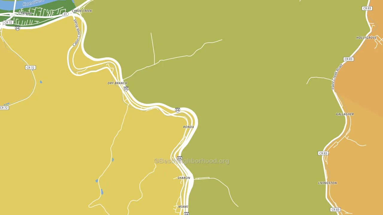 25061, WV block-group voter-turnout map