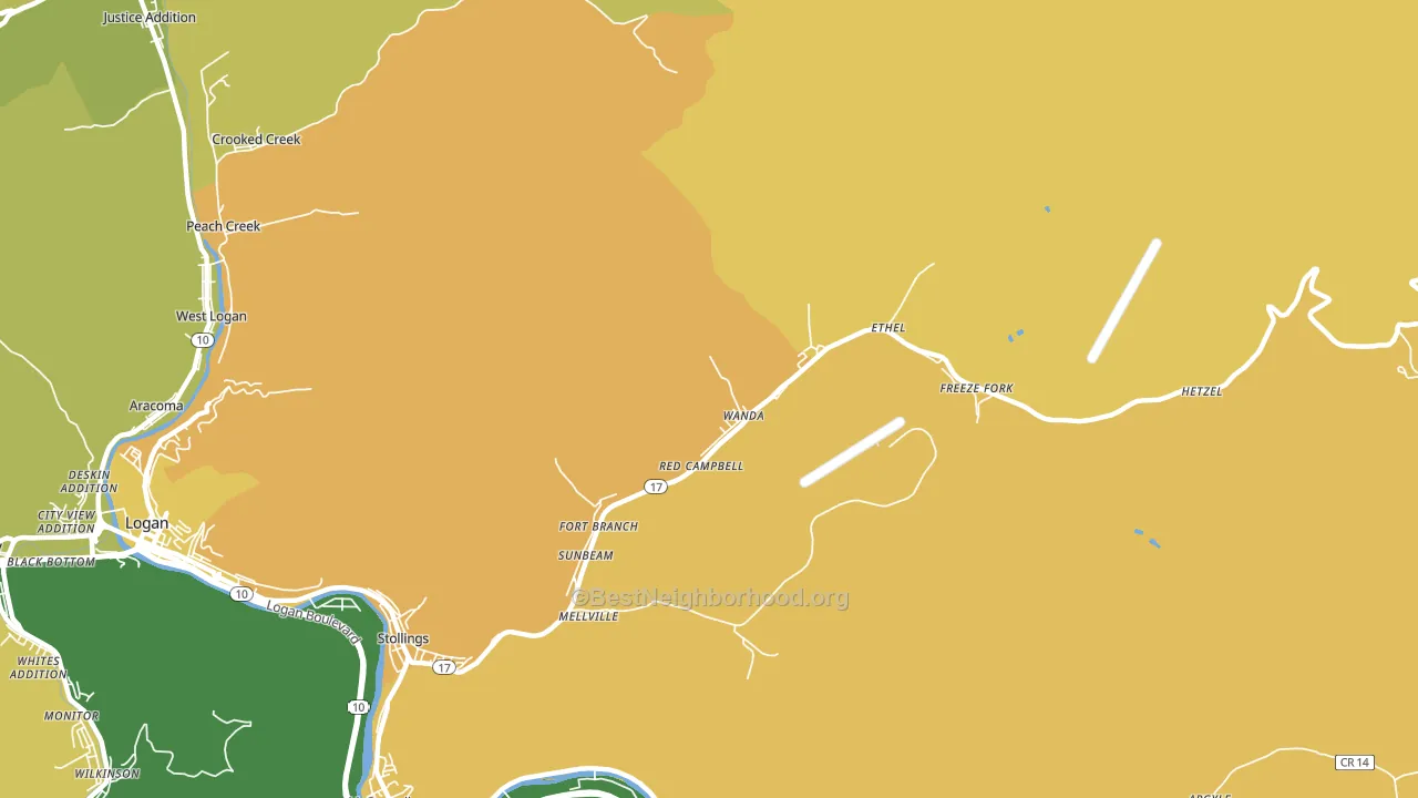 25076, WV block-group voter-turnout map