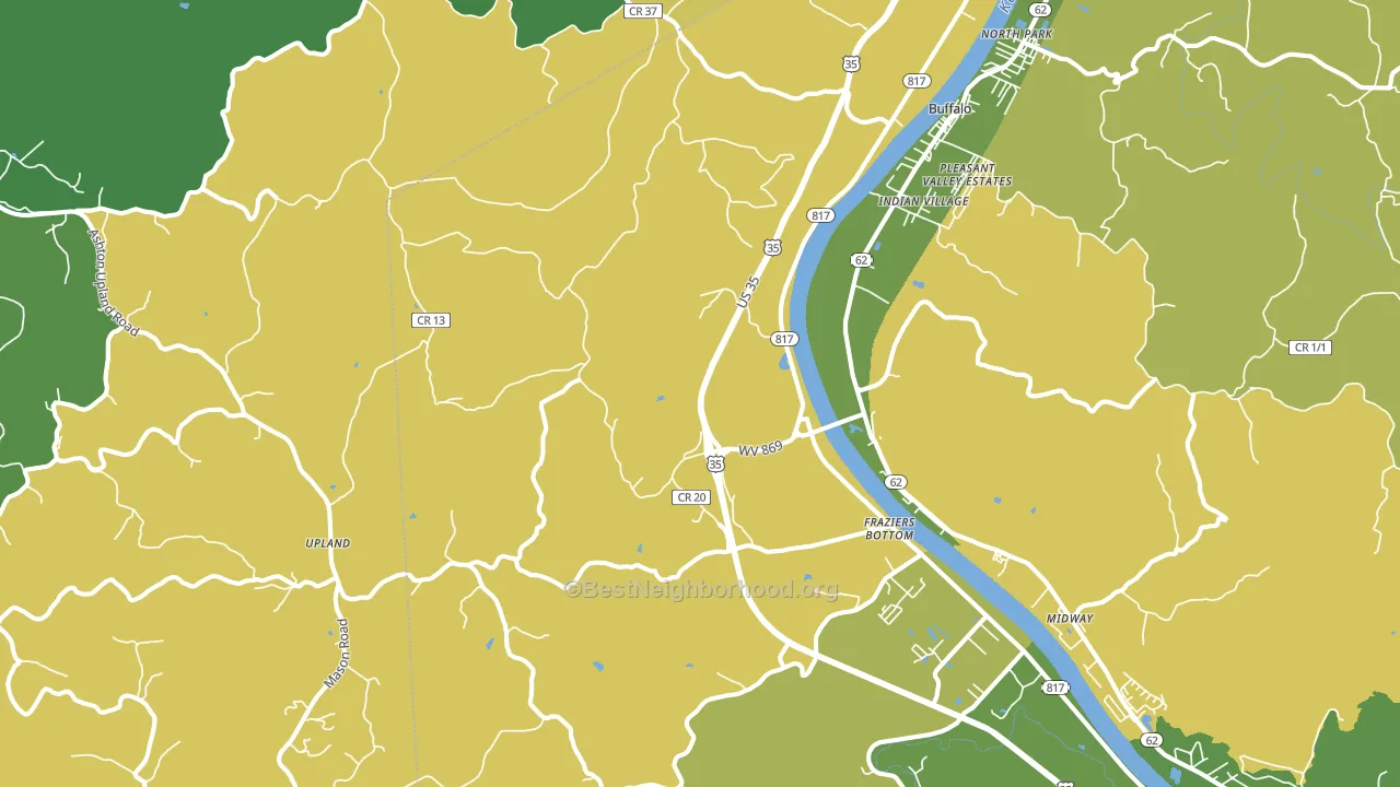 25082, WV block-group voter-turnout map