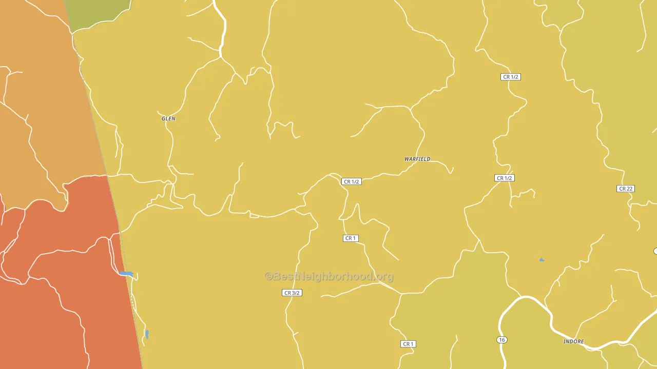 25088, WV block-group voter-turnout map