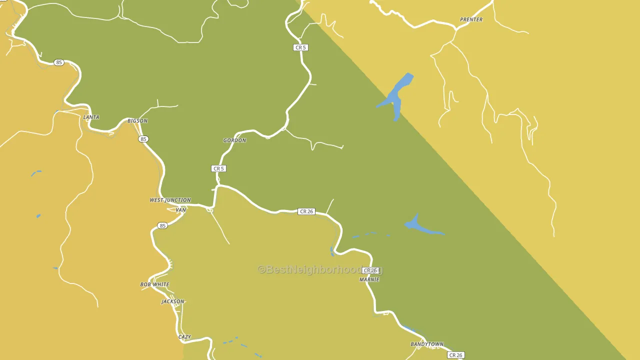 25093, WV block-group voter-turnout map