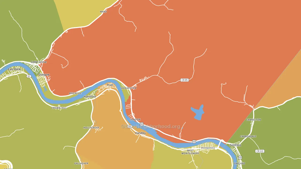 25110, WV block-group voter-turnout map