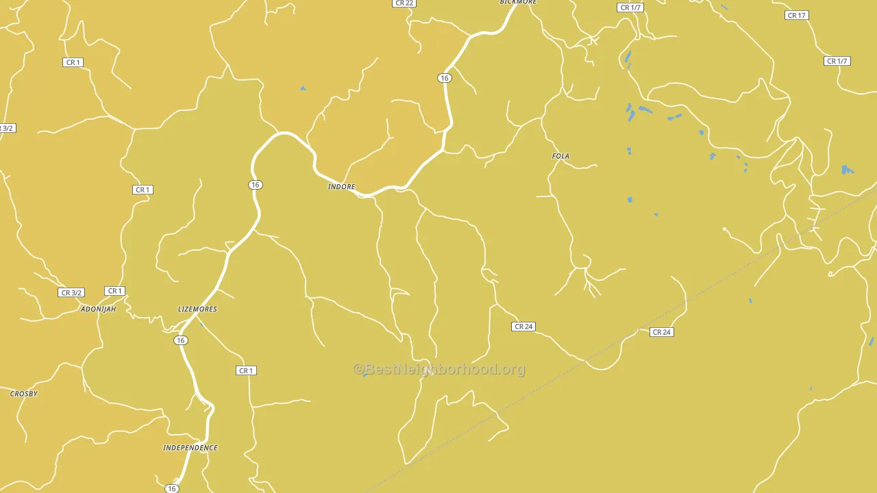 25111, WV block-group voter-turnout map