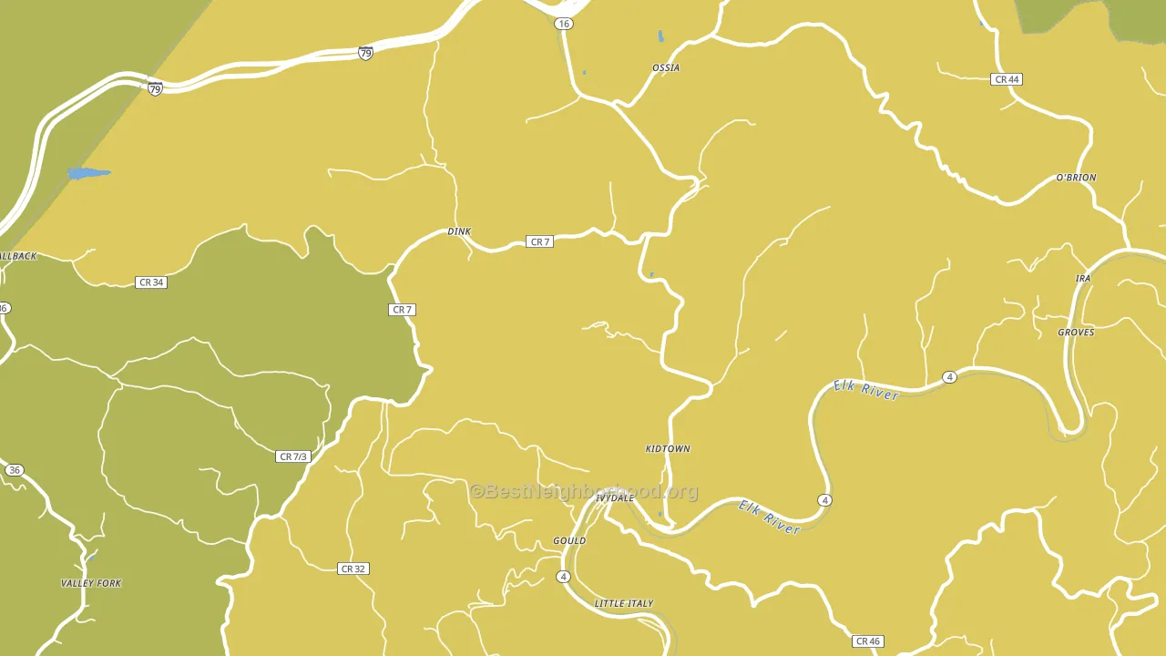 25113, WV block-group voter-turnout map