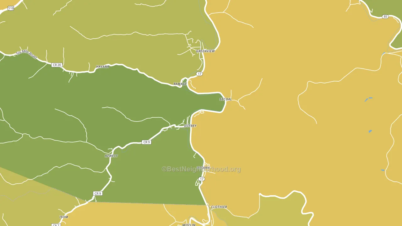25114, WV block-group voter-turnout map