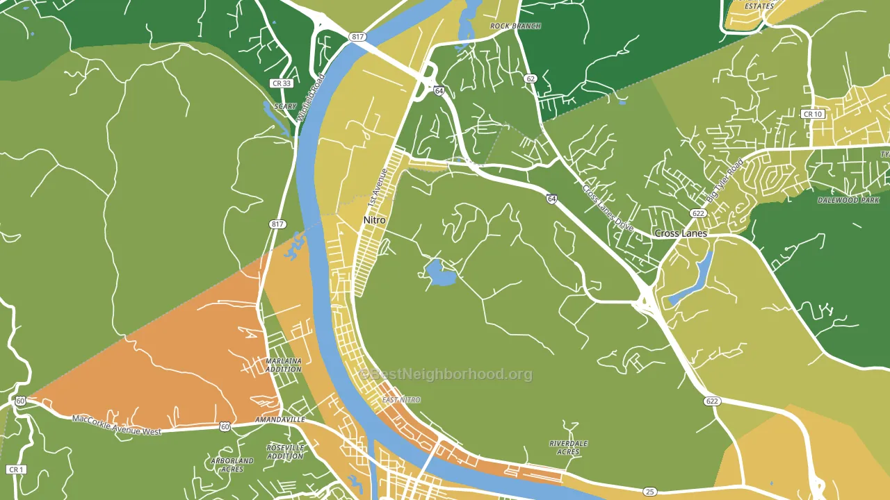 25143, WV block-group voter-turnout map