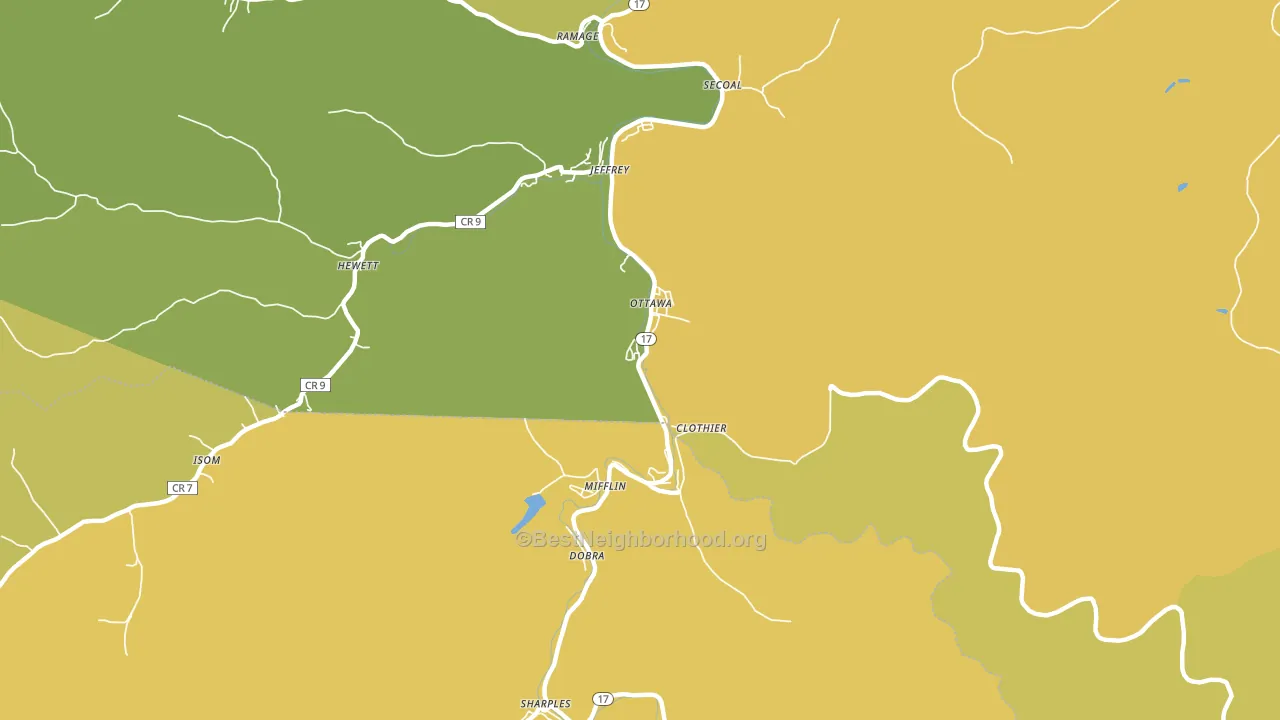 25149, WV block-group voter-turnout map
