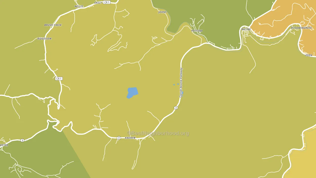 25154, WV block-group voter-turnout map