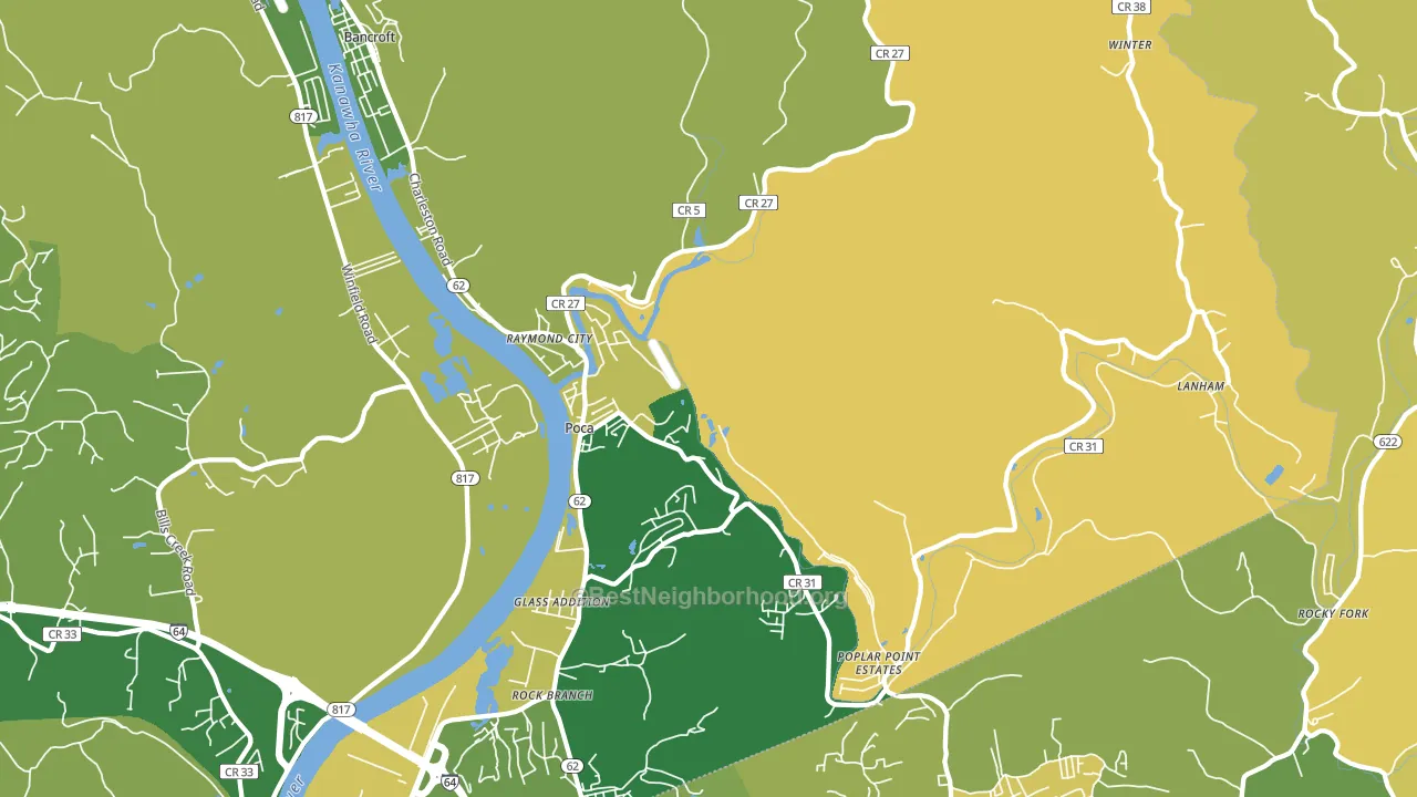 25159, WV block-group voter-turnout map