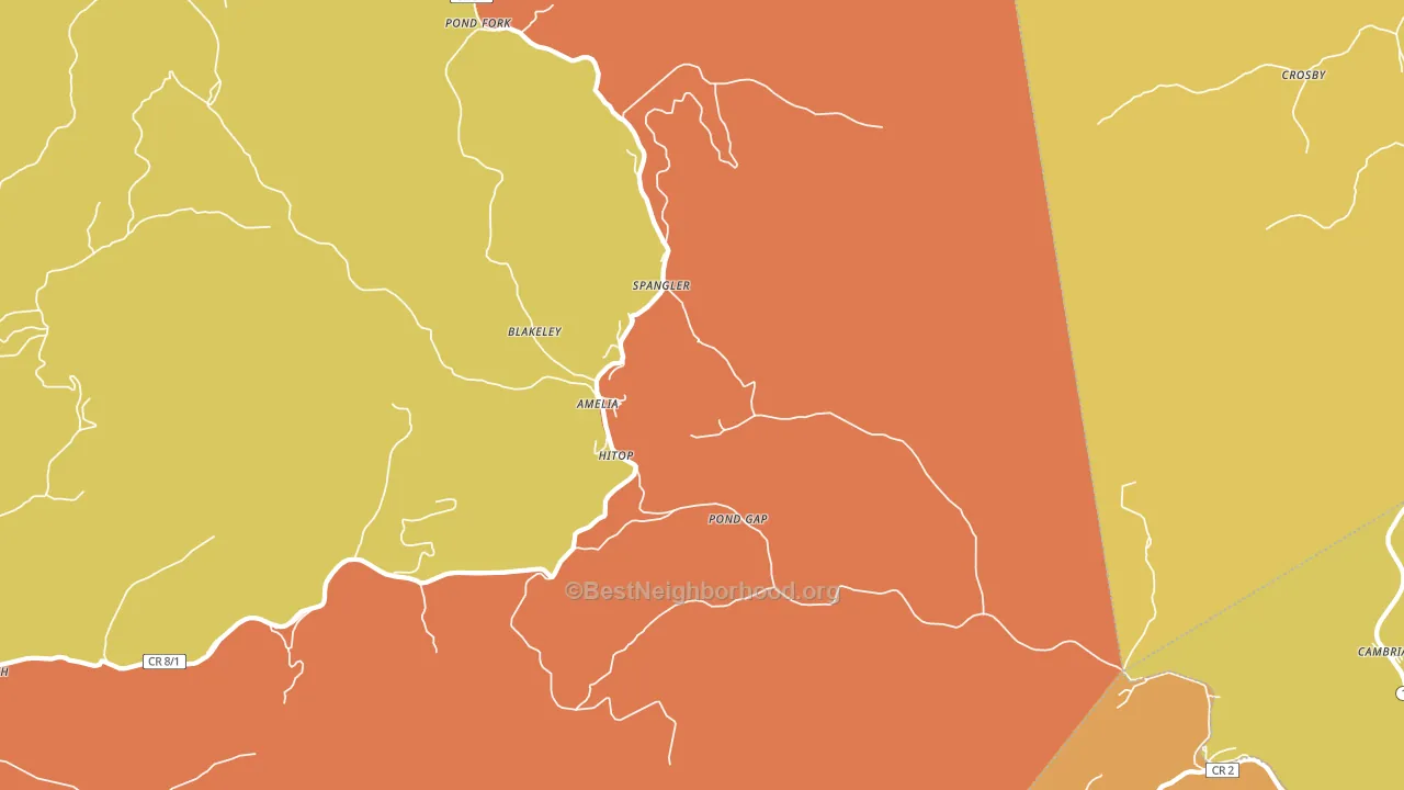 25160, WV block-group voter-turnout map