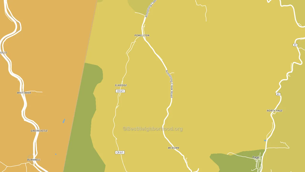 25161, WV block-group voter-turnout map