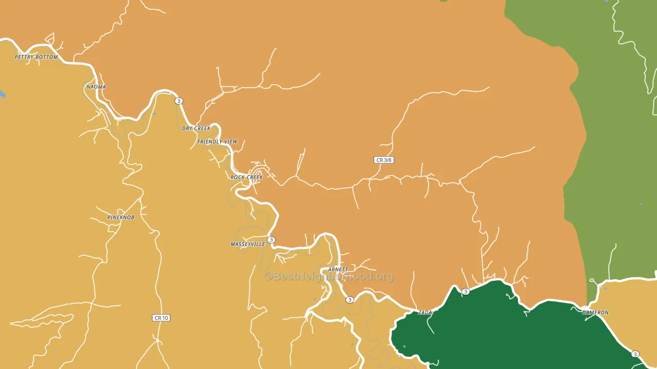25174, WV block-group voter-turnout map