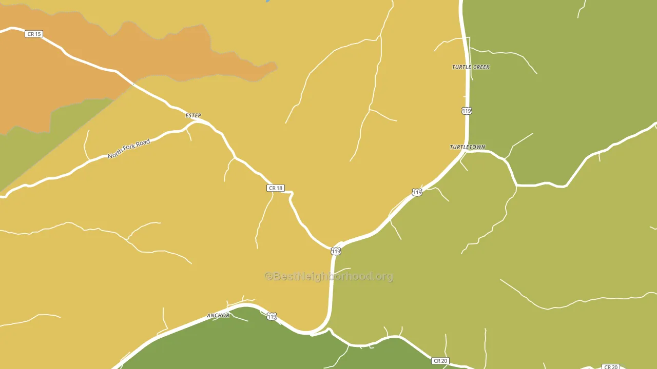 25203, WV block-group voter-turnout map