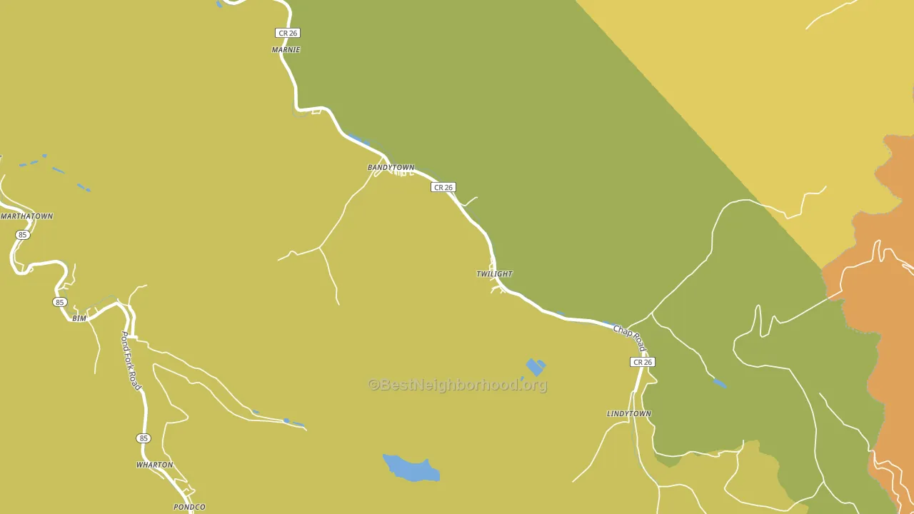25204, WV block-group voter-turnout map