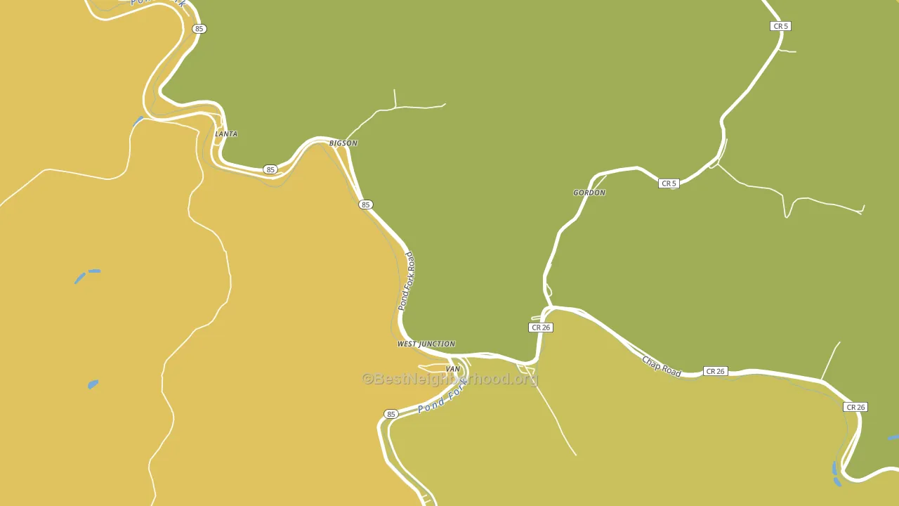 25206, WV block-group voter-turnout map