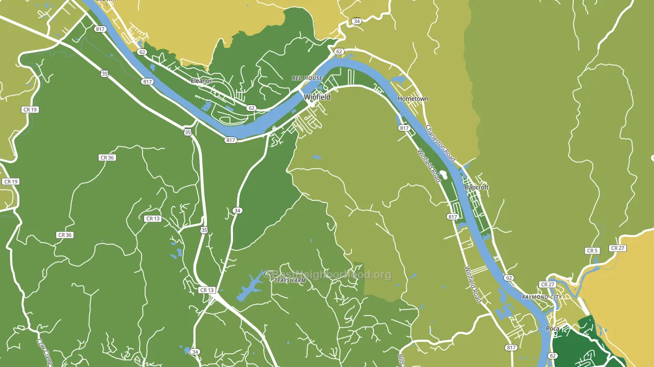 25213, WV block-group voter-turnout map