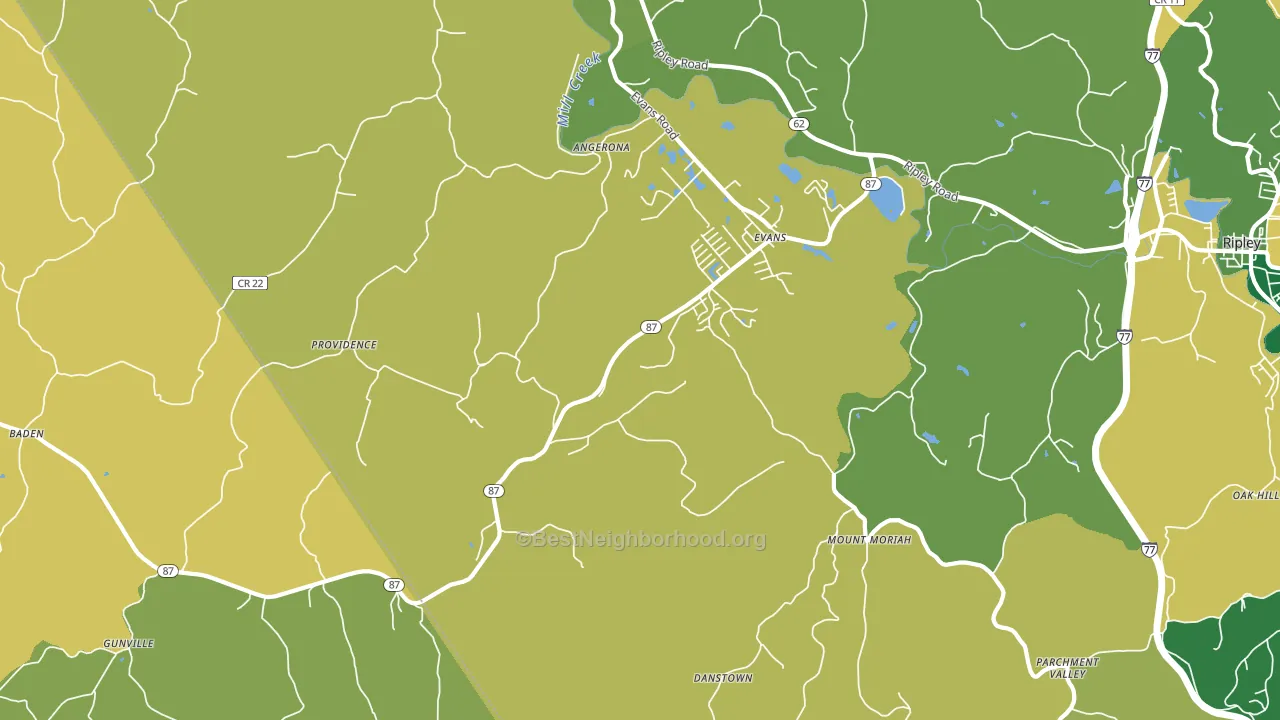 25241, WV block-group voter-turnout map