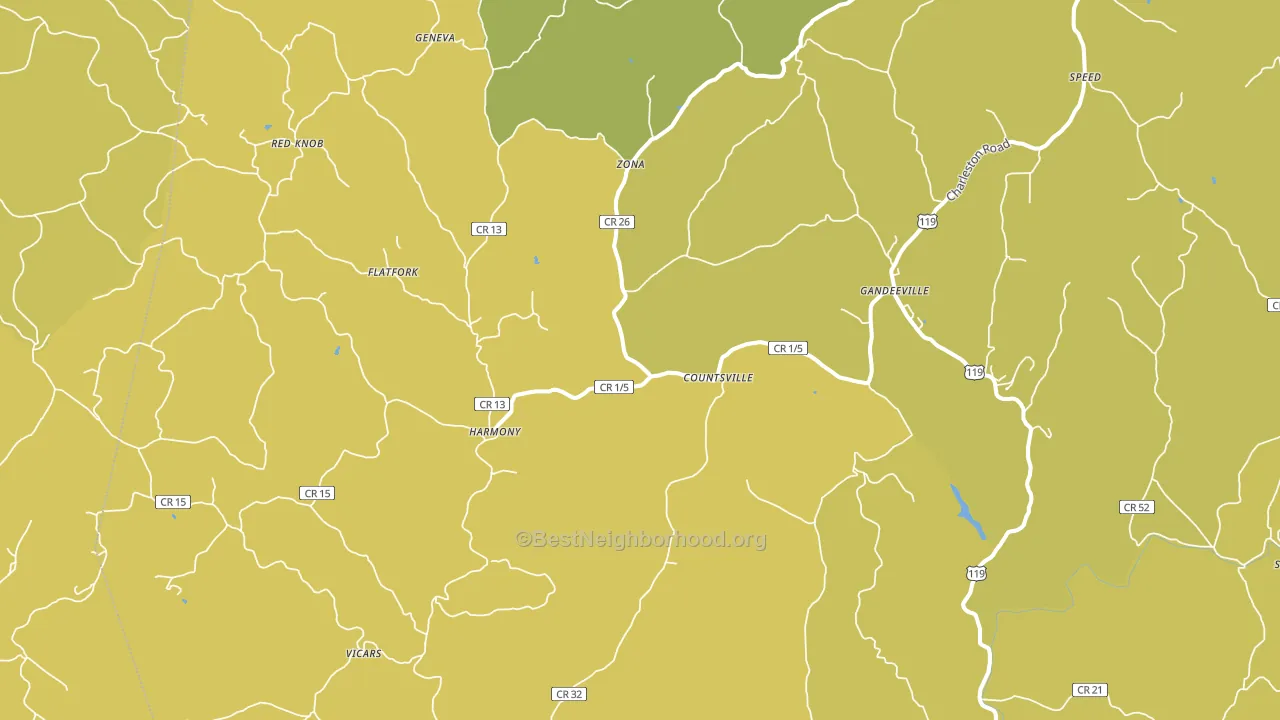 25243, WV block-group voter-turnout map