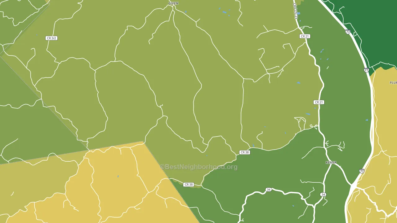 25245, WV block-group voter-turnout map