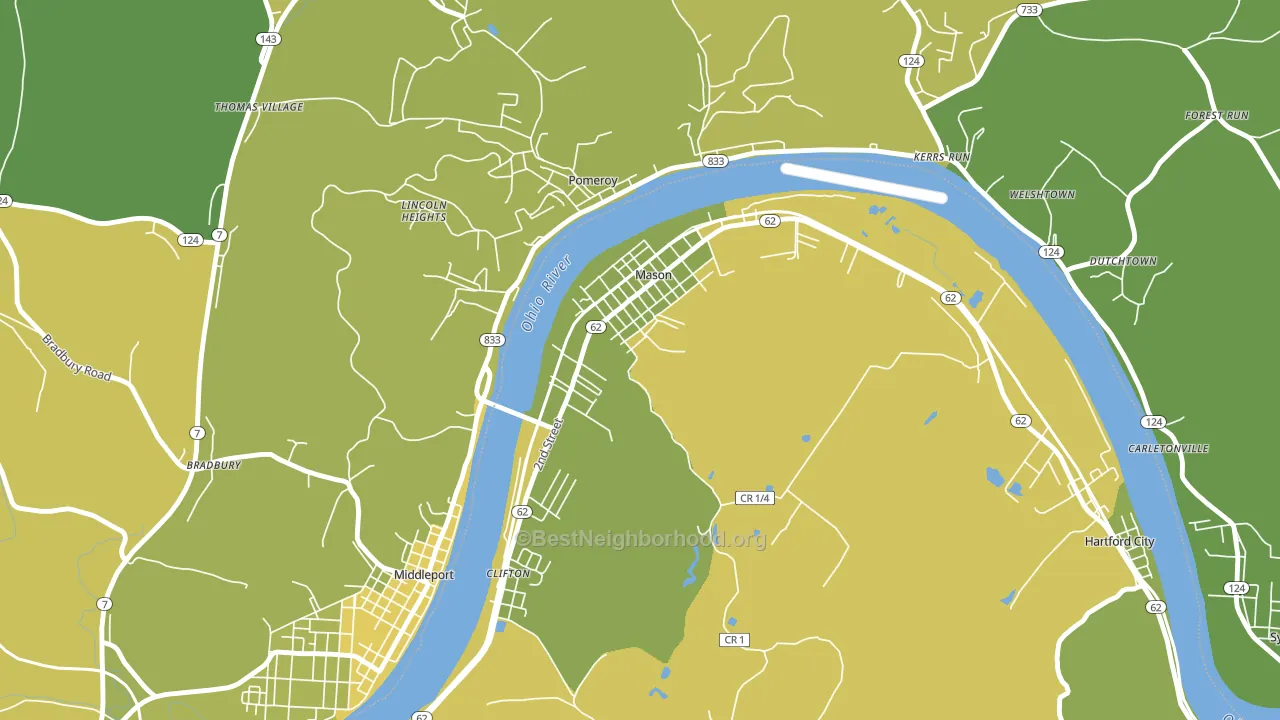 25260, WV block-group voter-turnout map