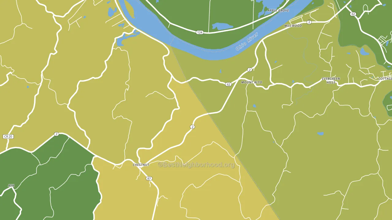 25264, WV block-group voter-turnout map