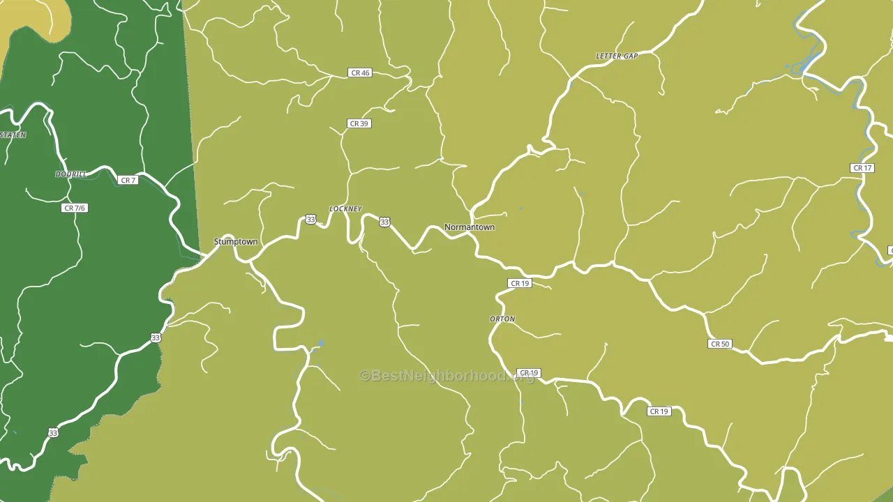 25267, WV block-group voter-turnout map
