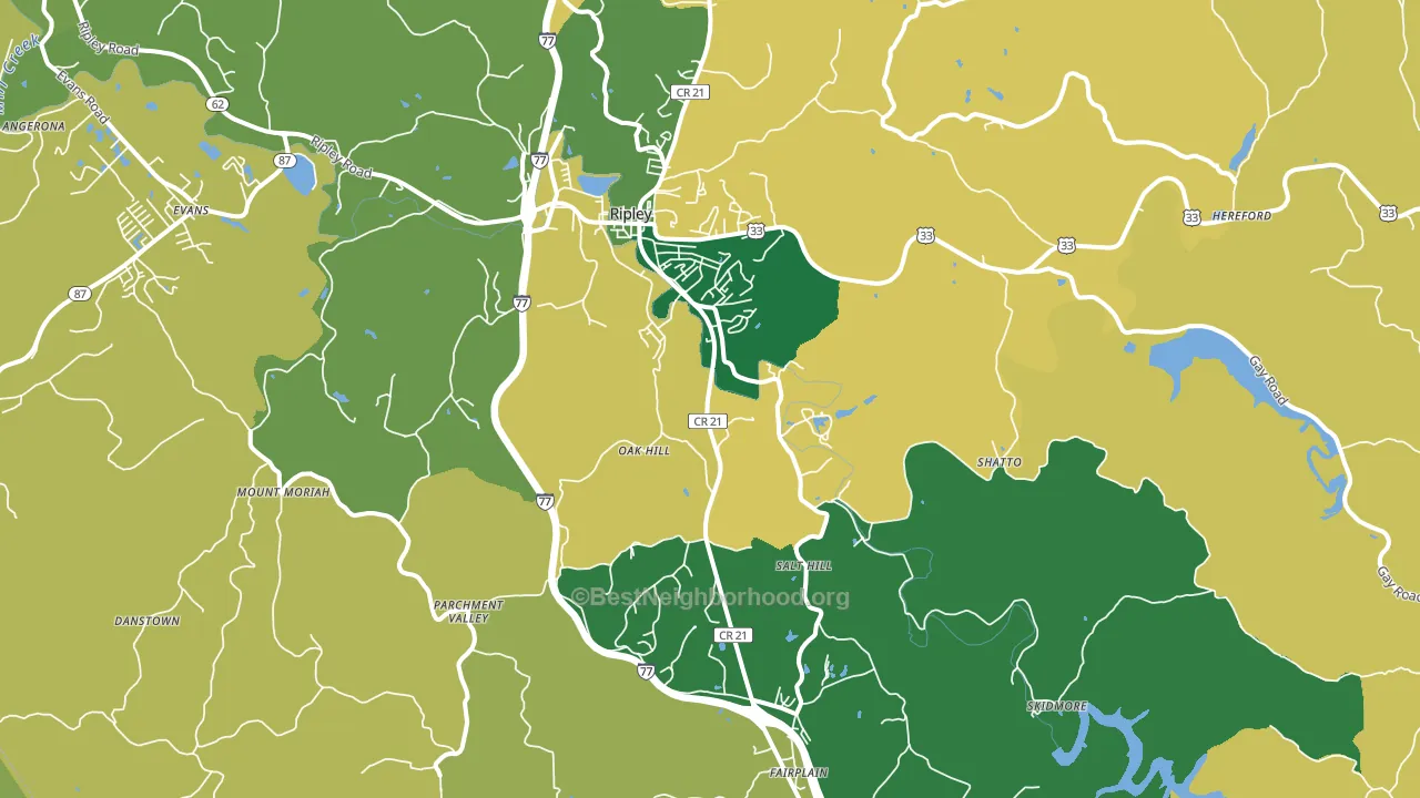 25271, WV block-group voter-turnout map