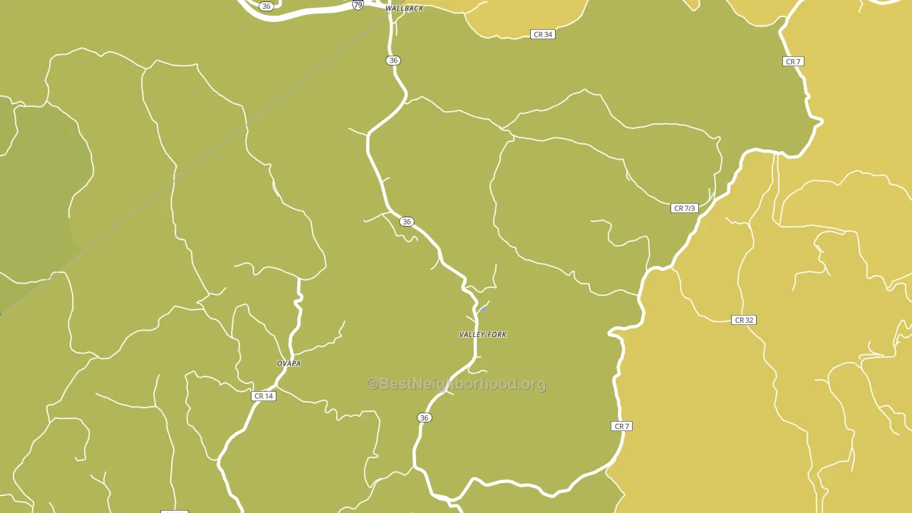 25285, WV block-group voter-turnout map
