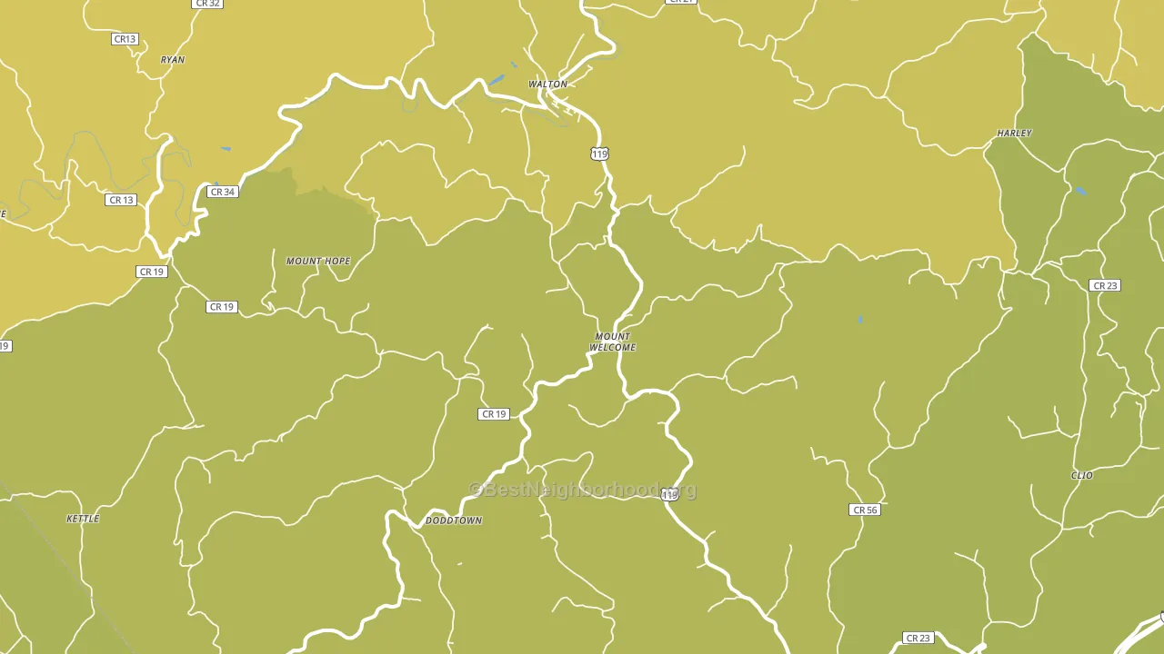 25286, WV block-group voter-turnout map