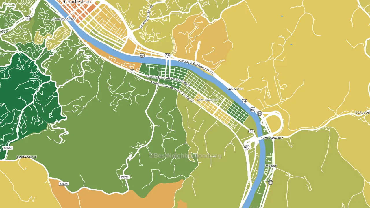 25304, WV block-group voter-turnout map