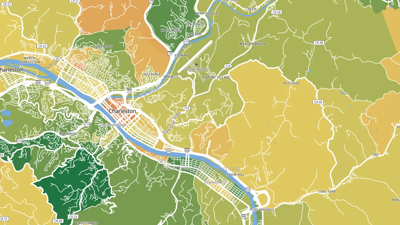 25311, WV block-group voter-turnout map