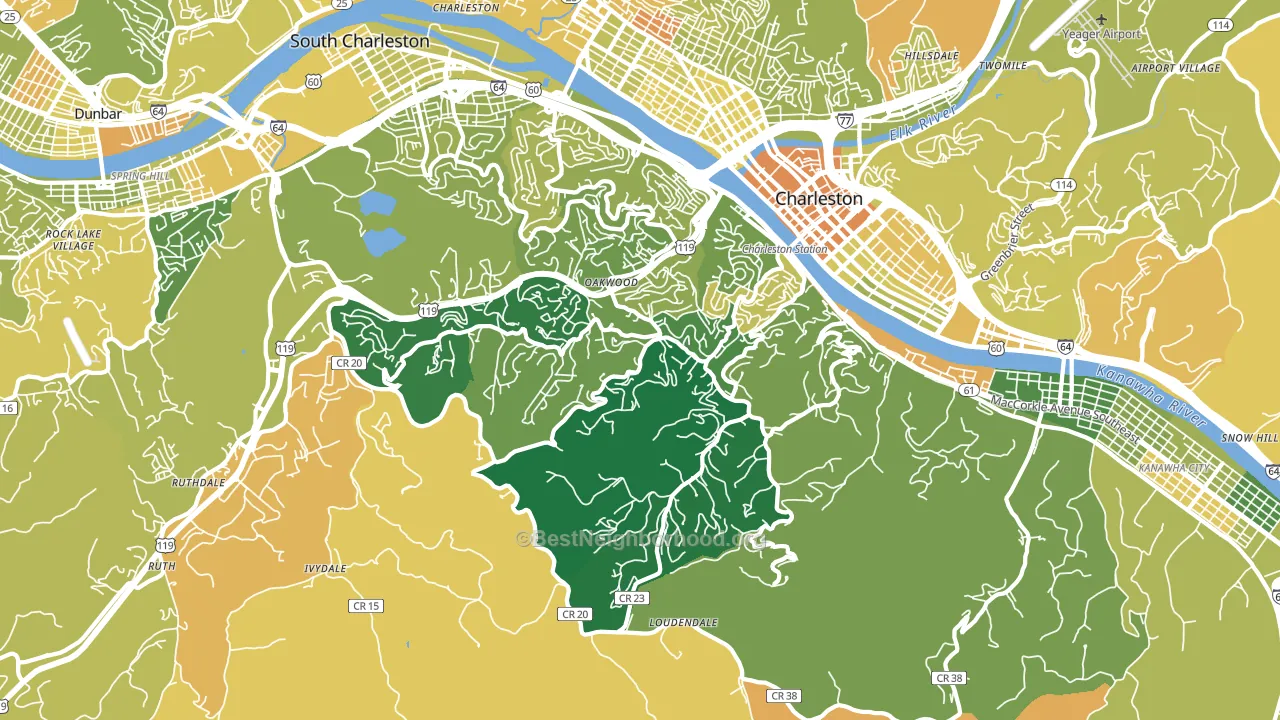 25314, WV block-group voter-turnout map