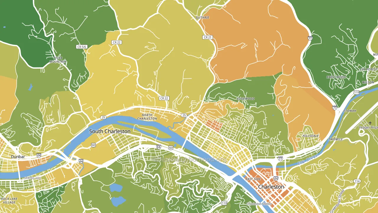 25387, WV block-group voter-turnout map