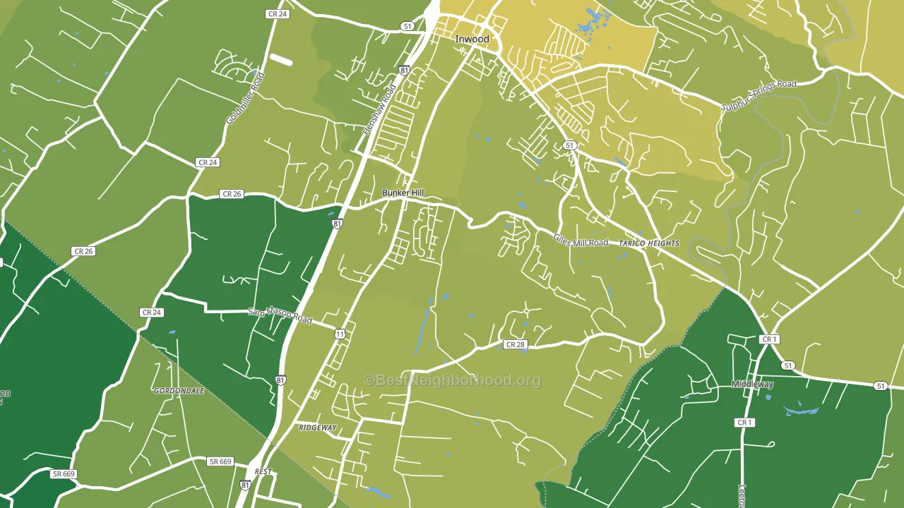 25413, WV block-group voter-turnout map