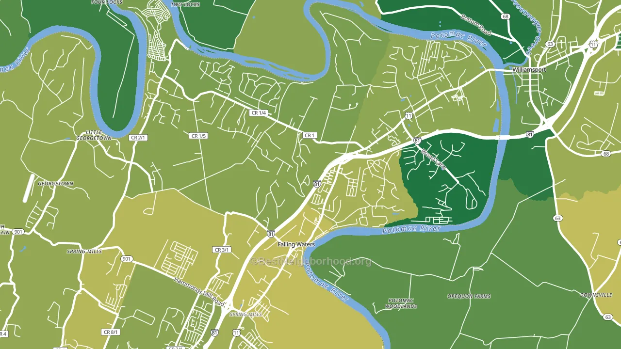 25419, WV block-group voter-turnout map